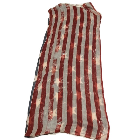 MOSSIMO Supply Co. Shawl American Flag Style, Red/White/blue, One Size - Picture 4 of 6